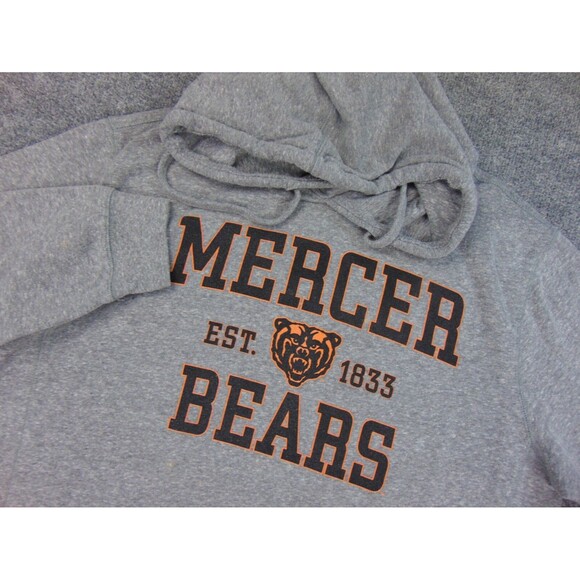 Mercer Bears Hoodie Mens XL Gray League TriBlend Sweatshirt‎ EST. 1833 Bear Logo - Picture 1 of 9